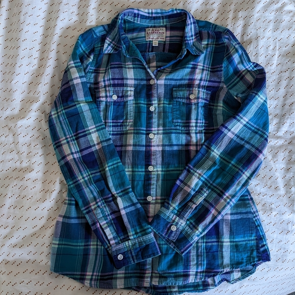 Old Navy Plaid Button Up Shirt Size S - Picture 2 of 5